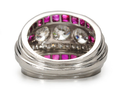 Sensational Art Deco Ruby Diamond Ring
