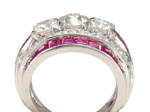 Sensational Art Deco Ruby Diamond Ring
