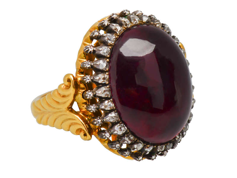 Don't Hold Back - Lavish Garnet Diamond Ring