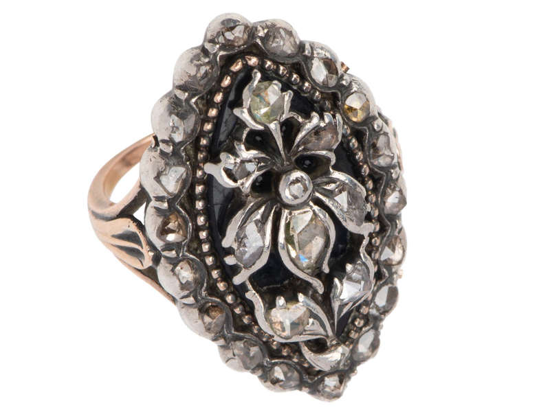 Georgian 18th Century Rose Cut Diamond Flower Ring – The Three Graces