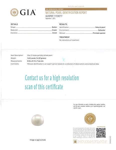 Natural Saltwater Pearl Diamond Pendant