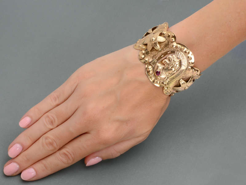 Rare Vintage Gypsy Cuff Bracelet - Roma Jewelry