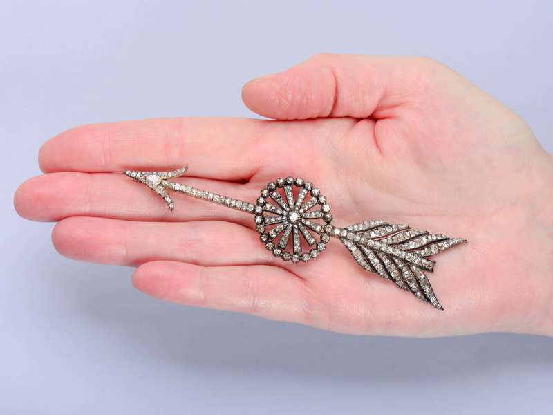 Point the Way - Grand Diamond Target Arrow Brooch