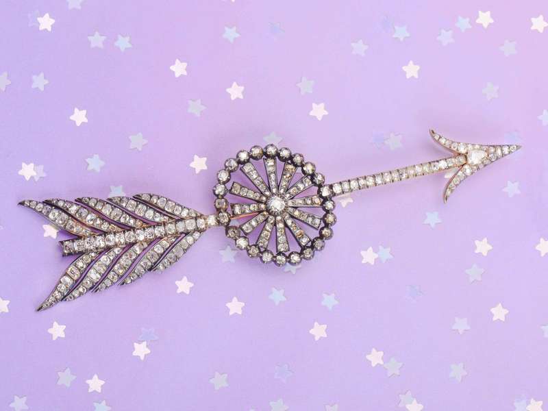 Point the Way - Grand Diamond Target Arrow Brooch