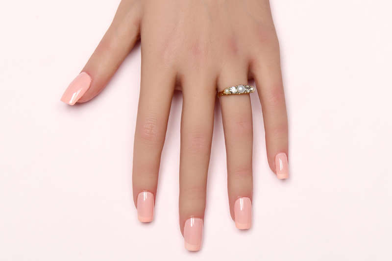 Natural Saltwater Pearl Diamond Ring