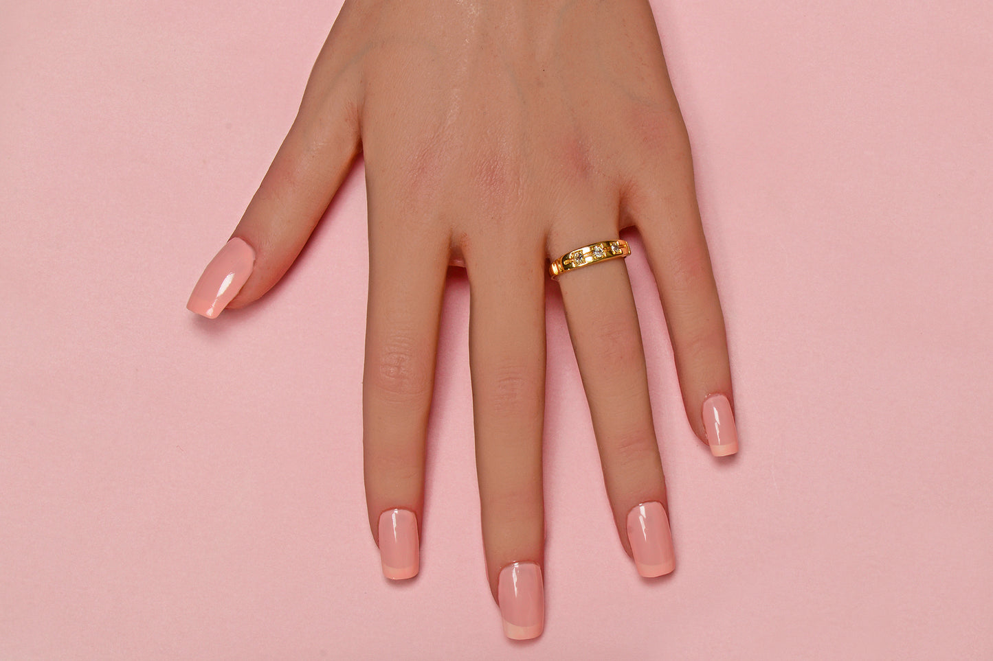 Antique Three Diamond 18k Gold Edwardian Ring