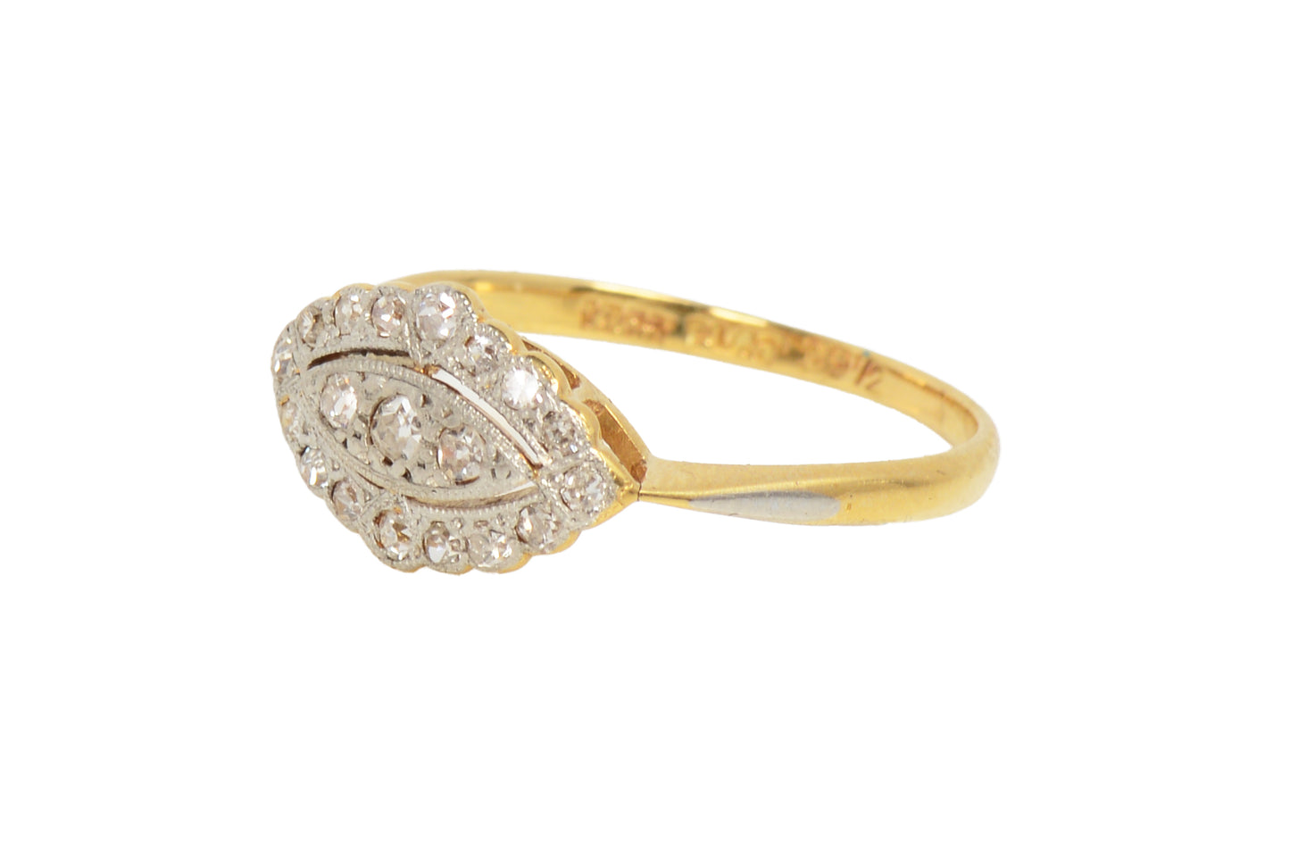 Antique 18k Gold Diamond Engagement Ring c. 1900