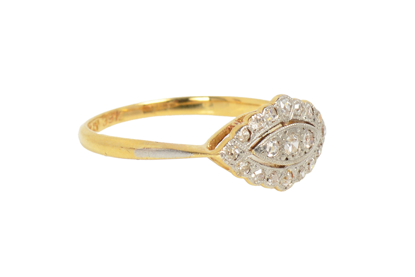 Antique 18k Gold Diamond Engagement Ring c. 1900
