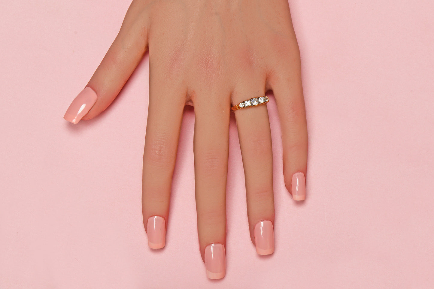 Stacked - Antique Five Diamond Ring in 18k