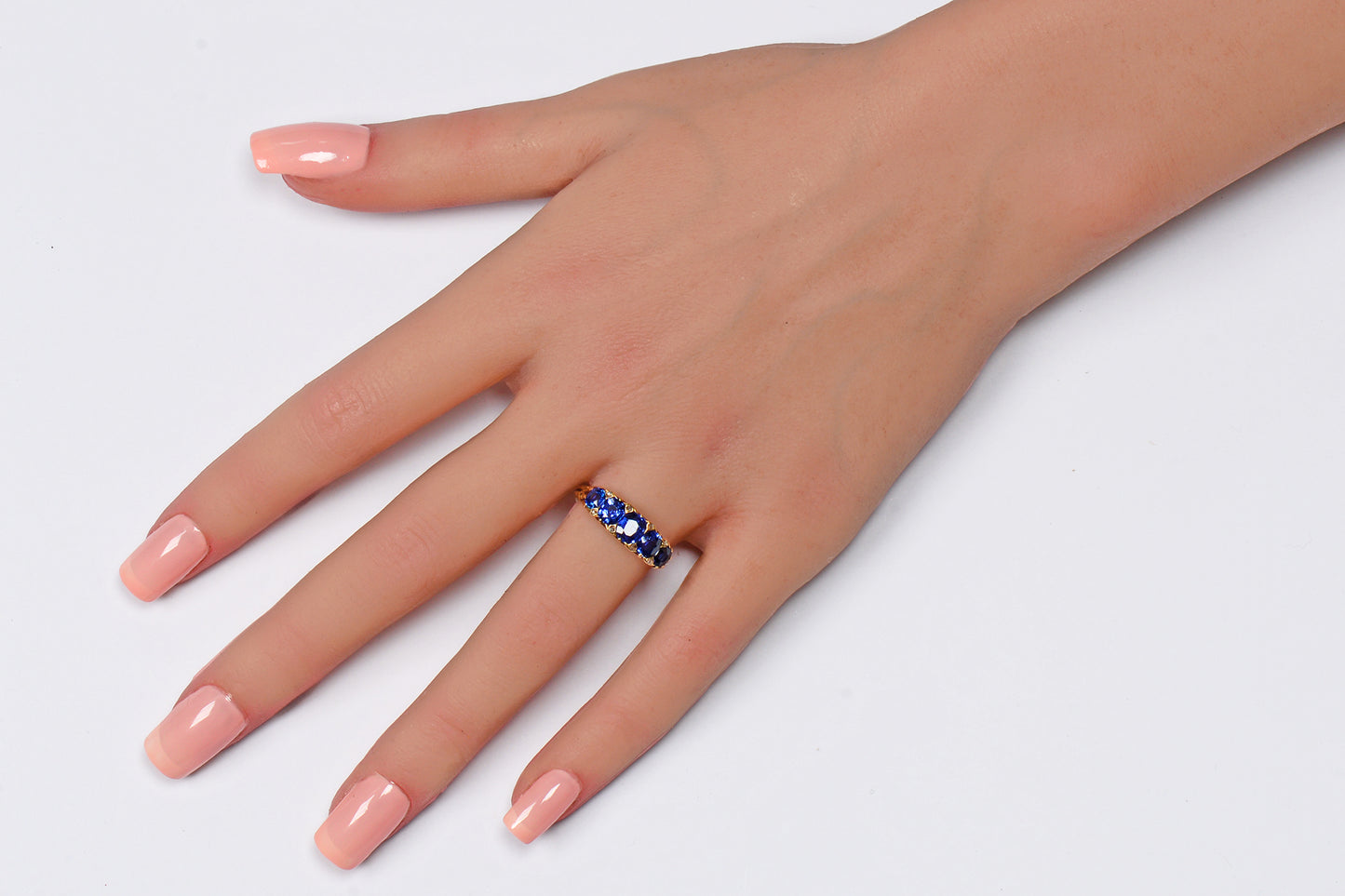 Mappin & Webb Antique Five Stone Sapphire Ring