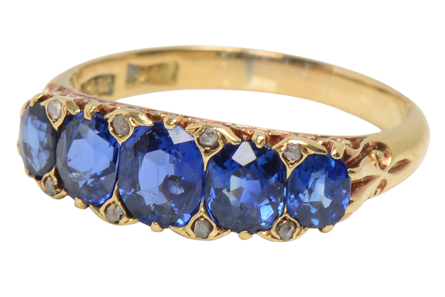Mappin & Webb Antique Five Stone Sapphire Ring