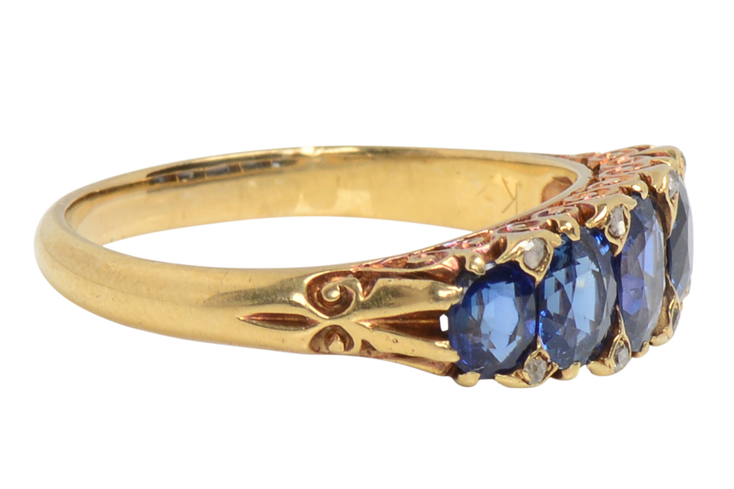 Mappin & Webb Antique Five Stone Sapphire Ring