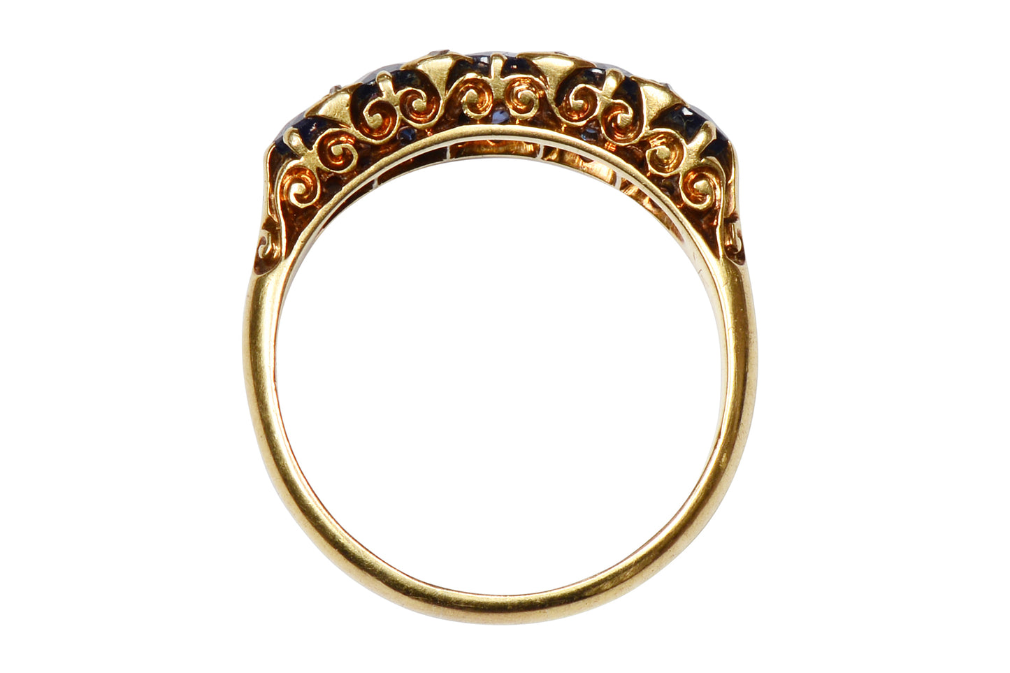 Mappin & Webb Antique Five Stone Sapphire Ring