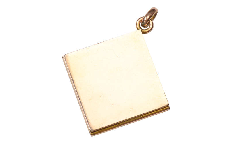 Times Square - Elegant Art Deco Ruby Diamond Locket