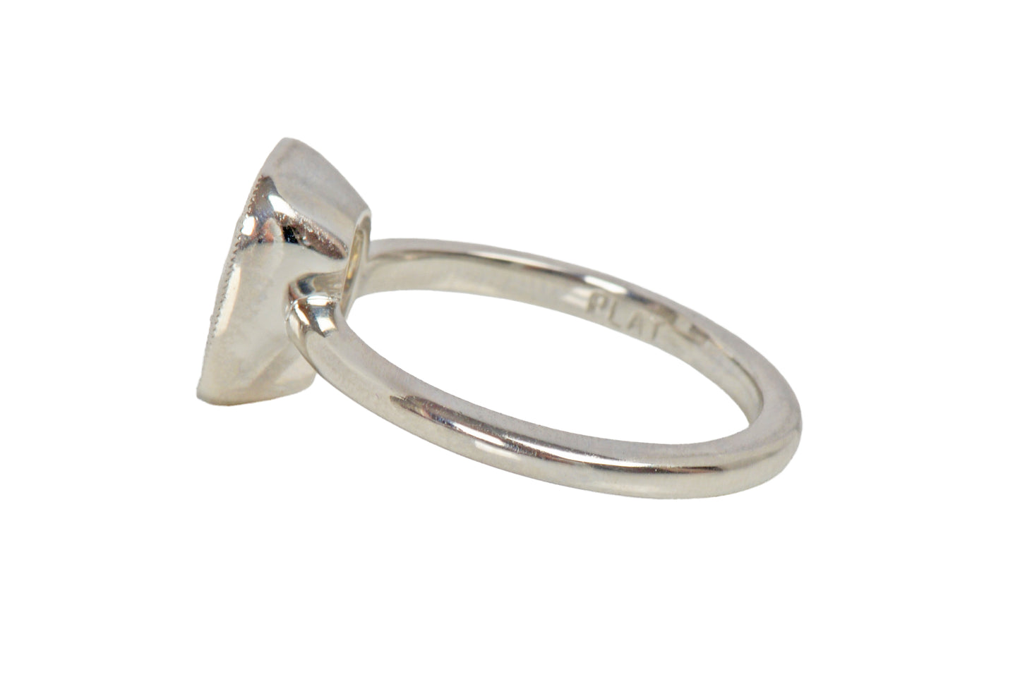 Antique Cushion Cut Diamond Platinum Ring