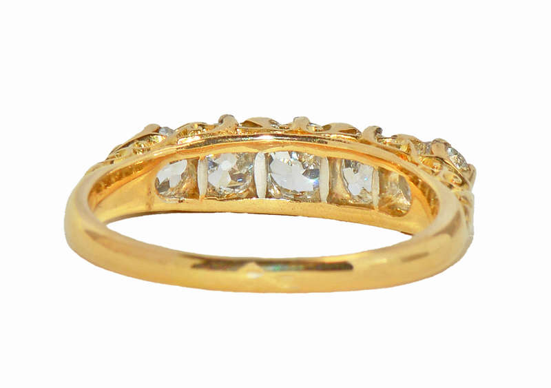 Five of Hearts - Antique Diamond 18k Ring