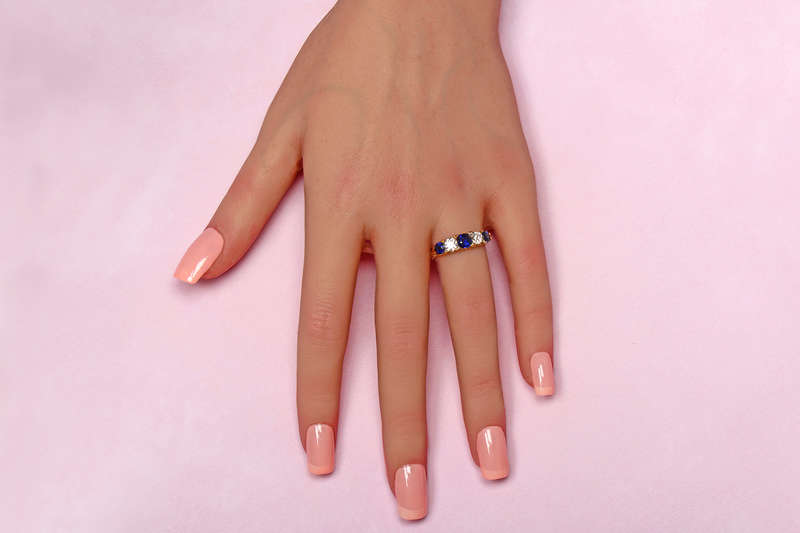 Trip the Light - Antique Diamond Sapphire Ring