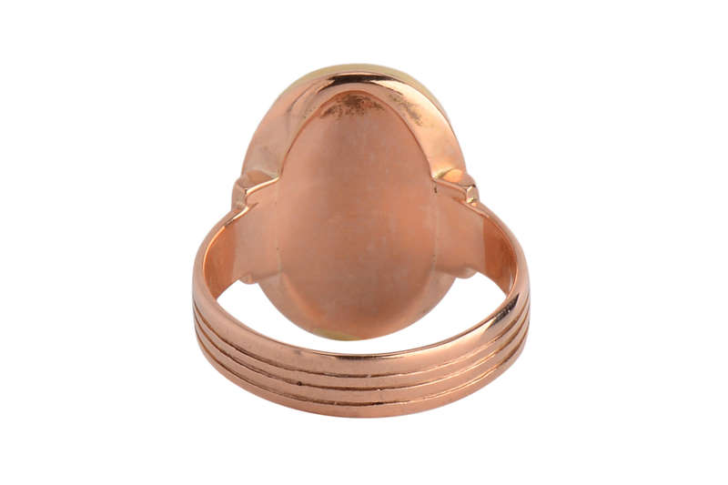 Victorian Warmth - Two Color Gold Garnet Ring