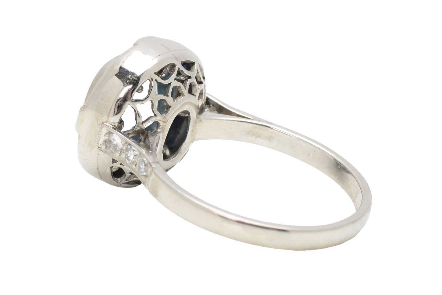 Aquamarine Sapphire Diamond Ring