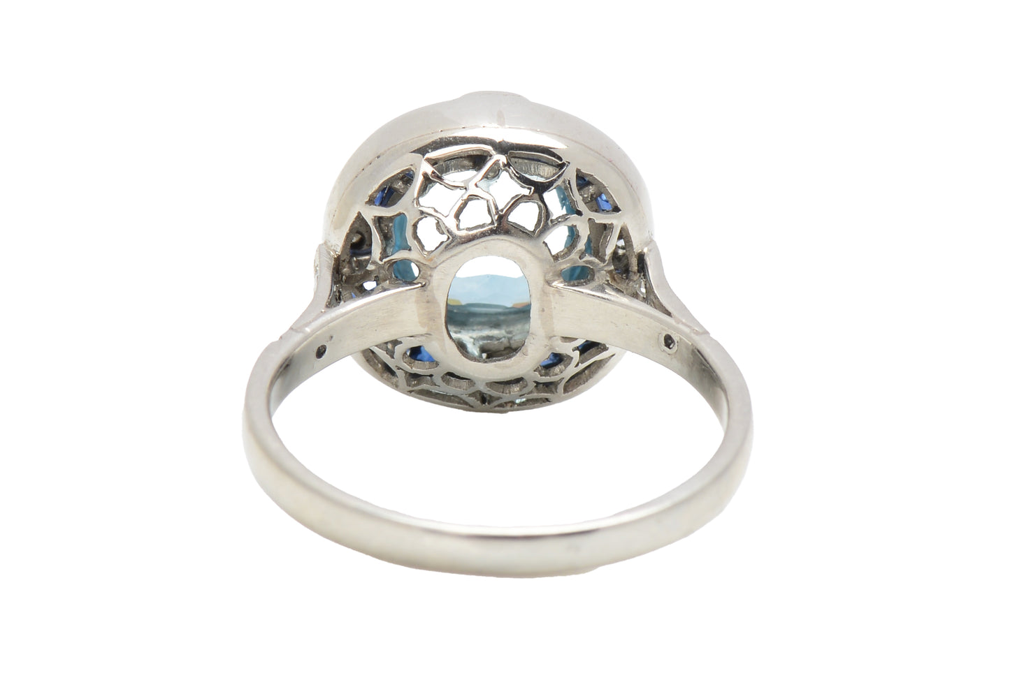 Aquamarine Sapphire Diamond Ring