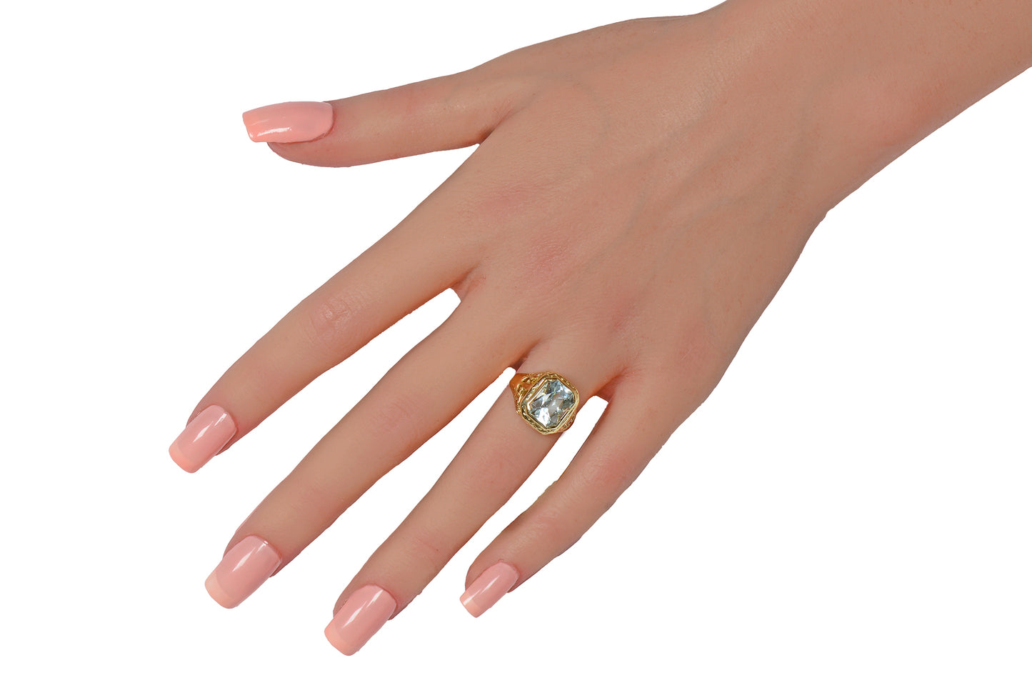 Serenity - Vintage Aquamarine Gold Ring