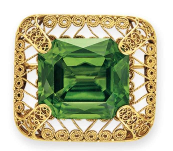Louis Comfort Tiffany Antique Zircon Brooch