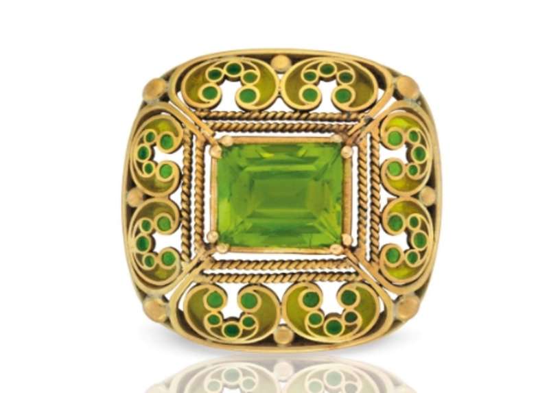 Louis Comfort Tiffany Antique Zircon Brooch