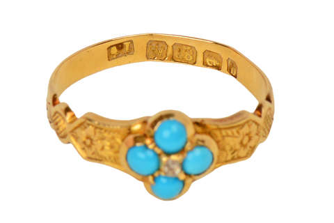 Forget Me Not Turquoise Ring of 1901