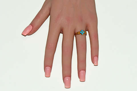 Forget Me Not Turquoise Ring of 1901