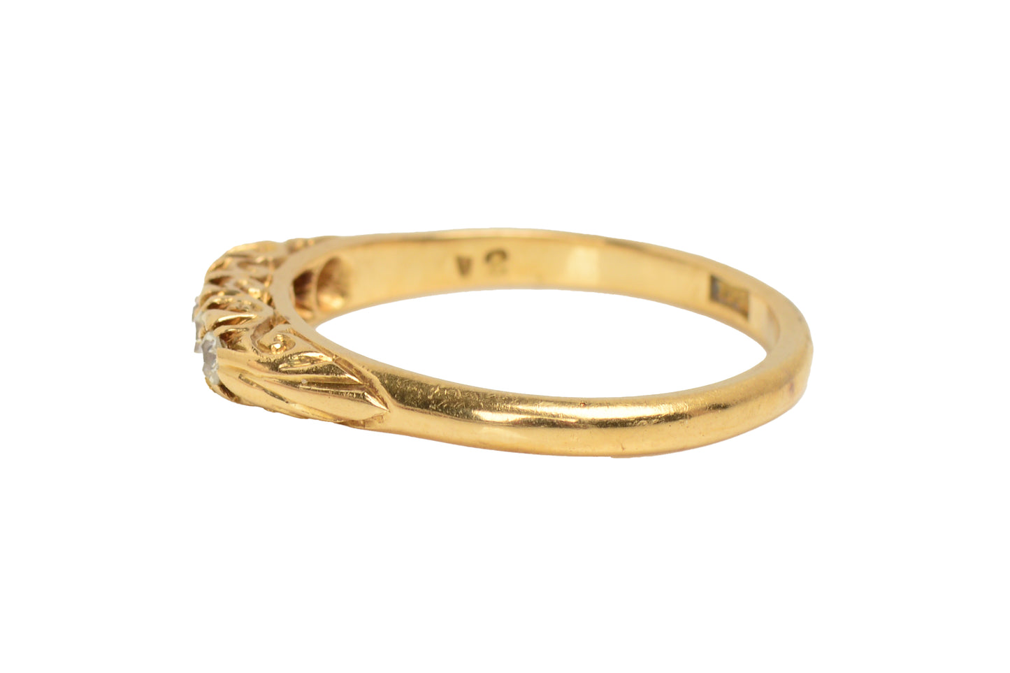 Vintage Five Stone Wedding Ring in Gold fromm 1888
