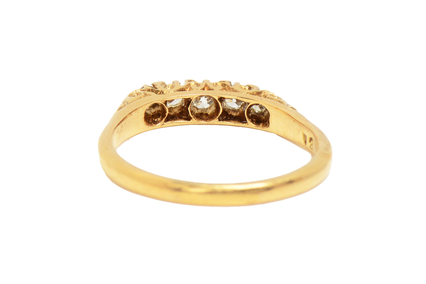 Vintage Five Stone Wedding Ring in Gold fromm 1888