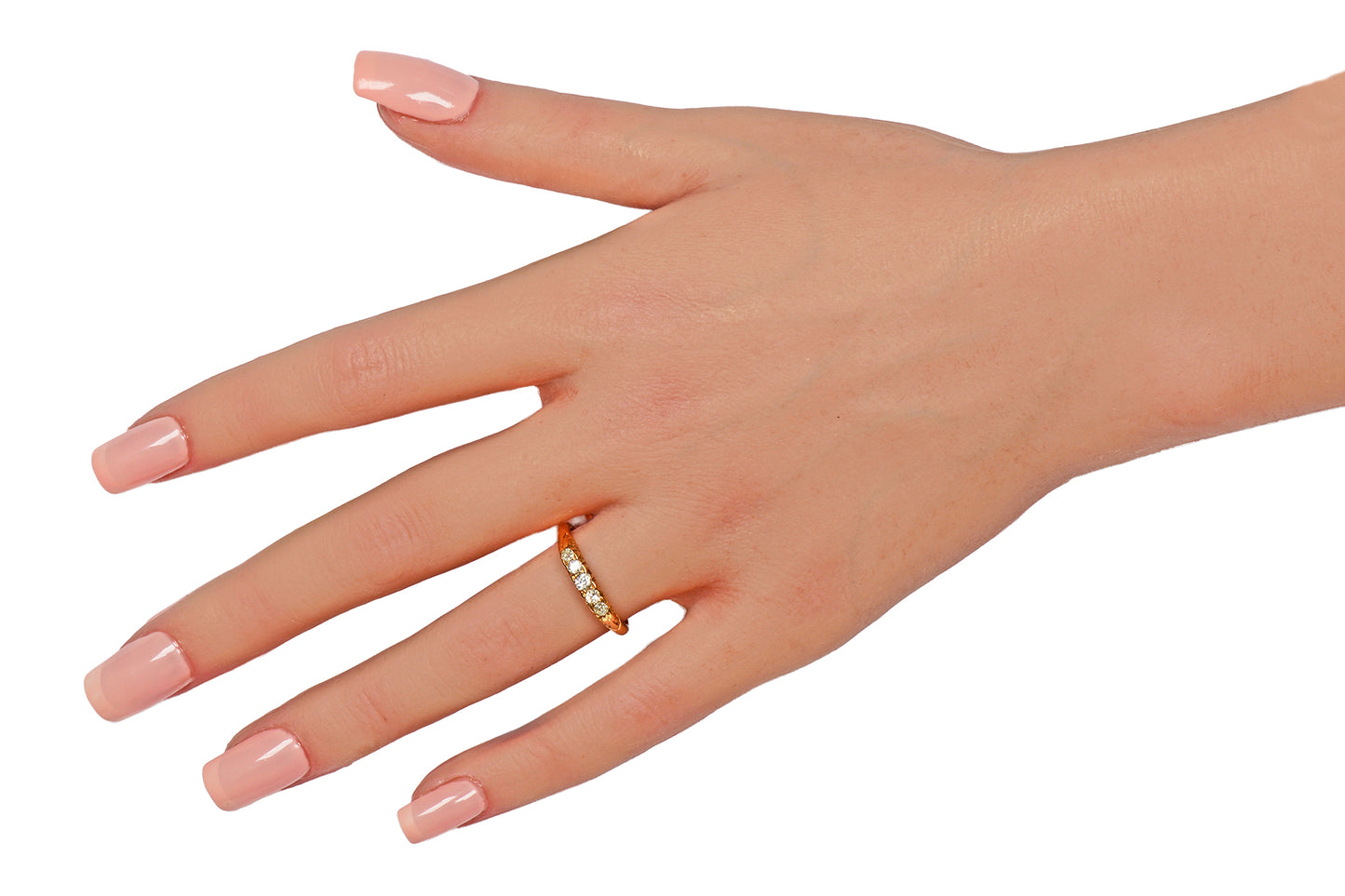 Vintage Five Stone Wedding Ring in Gold fromm 1888