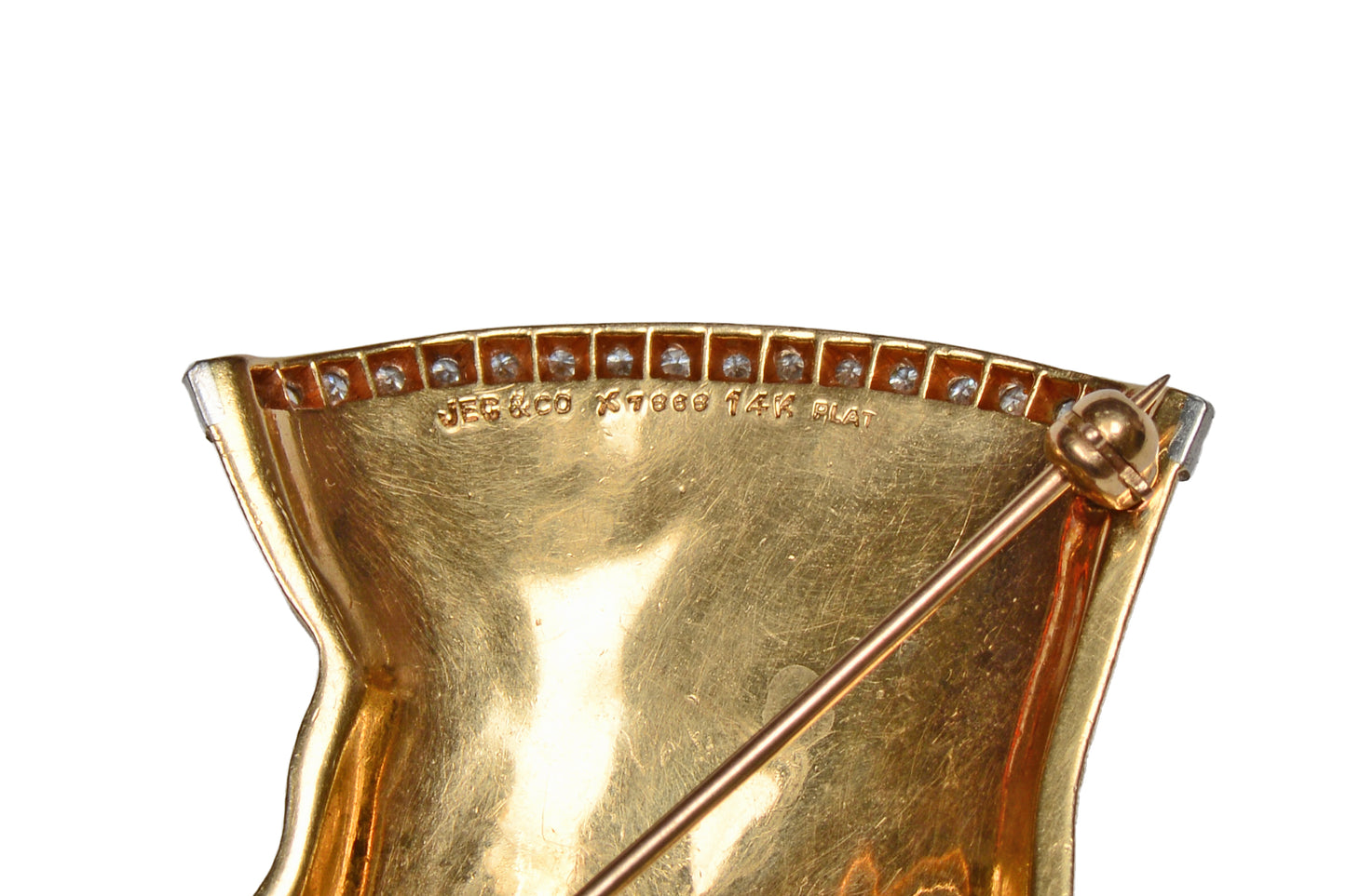J.E. Caldwell Signed Diamond Dog Brooch