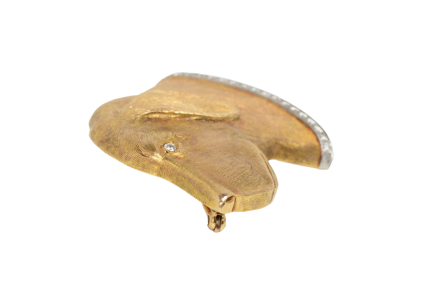 J.E. Caldwell Signed Diamond Dog Brooch