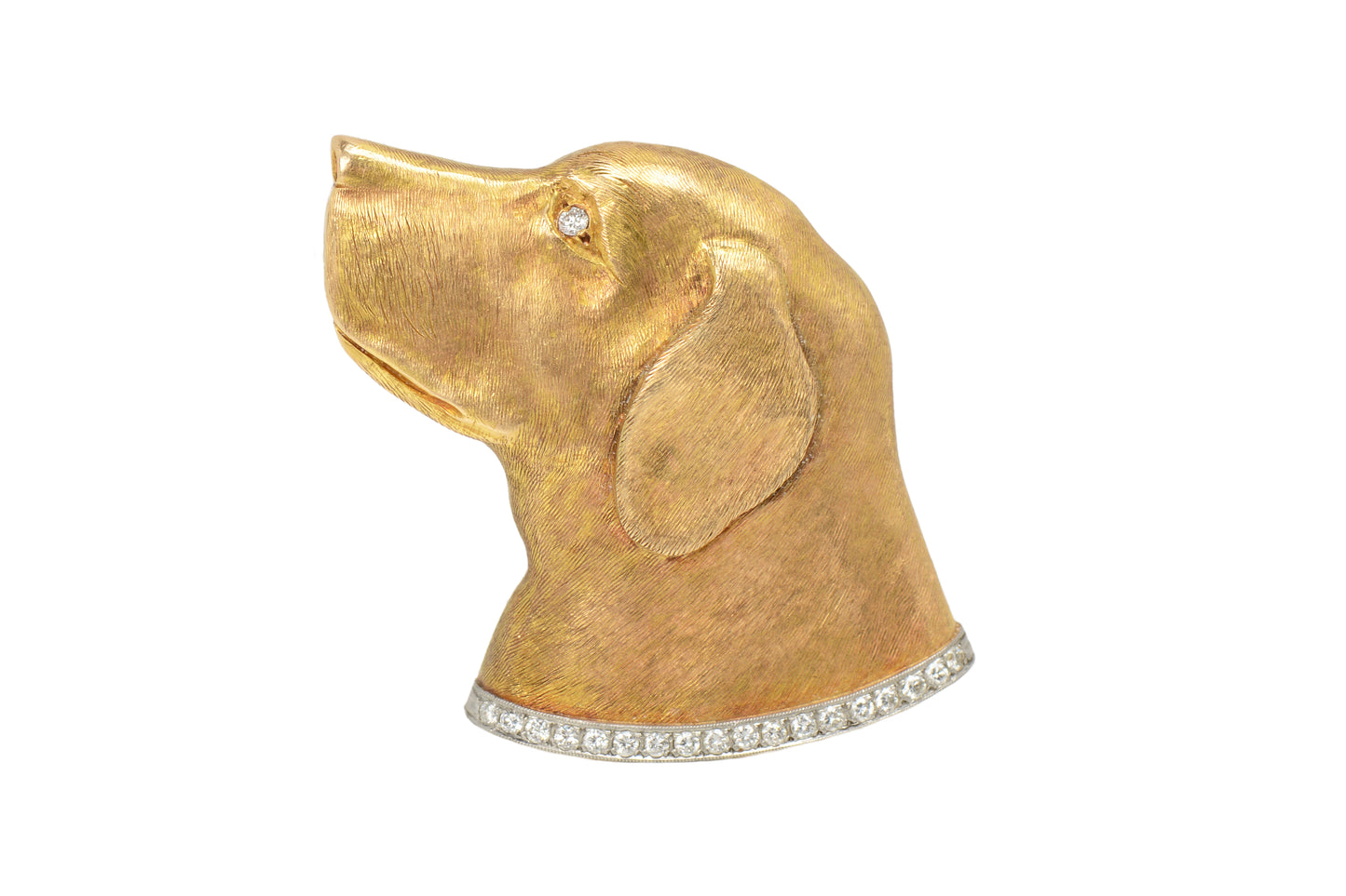 J.E. Caldwell Signed Diamond Dog Brooch