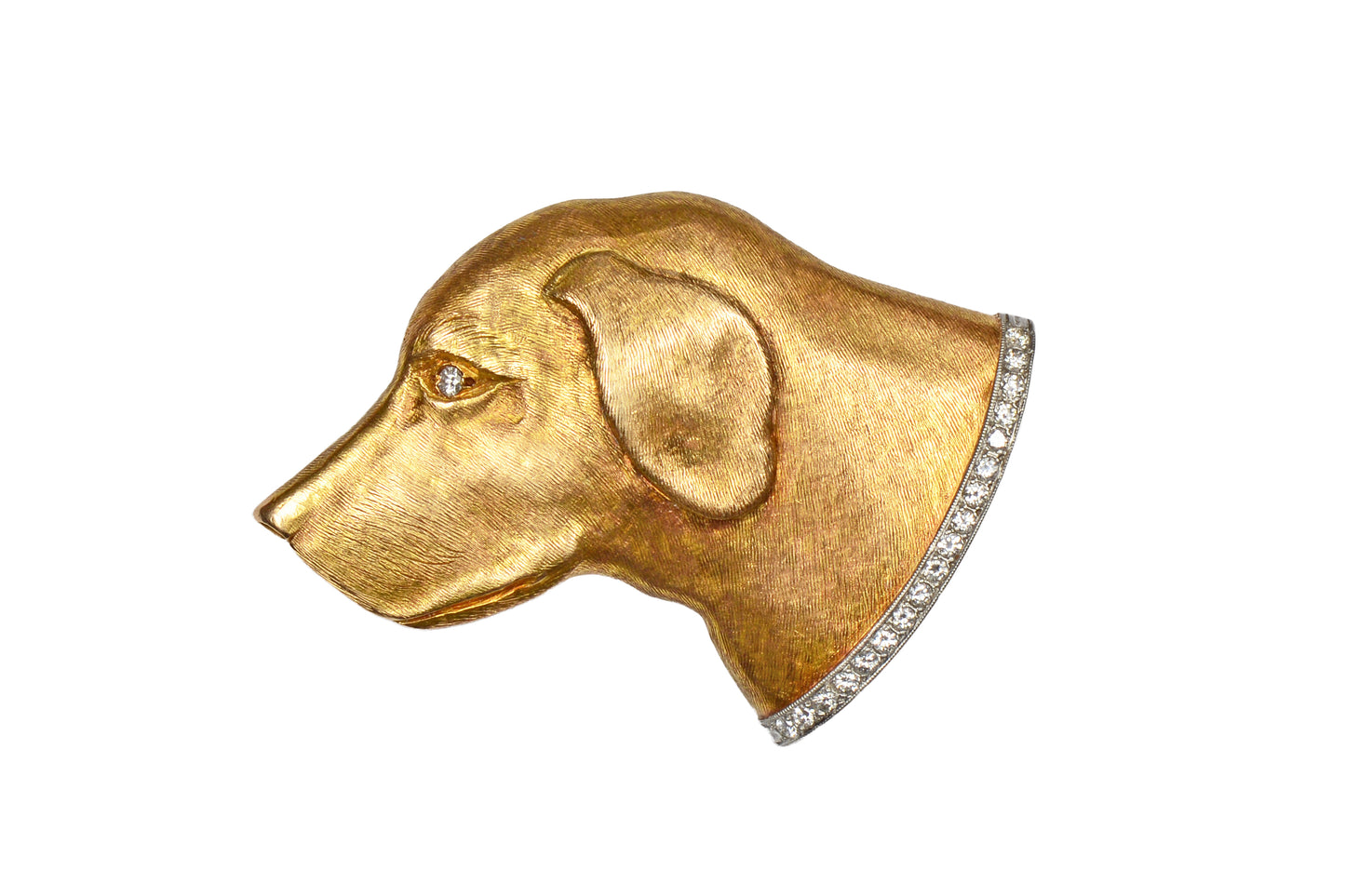 J.E. Caldwell Signed Diamond Dog Brooch
