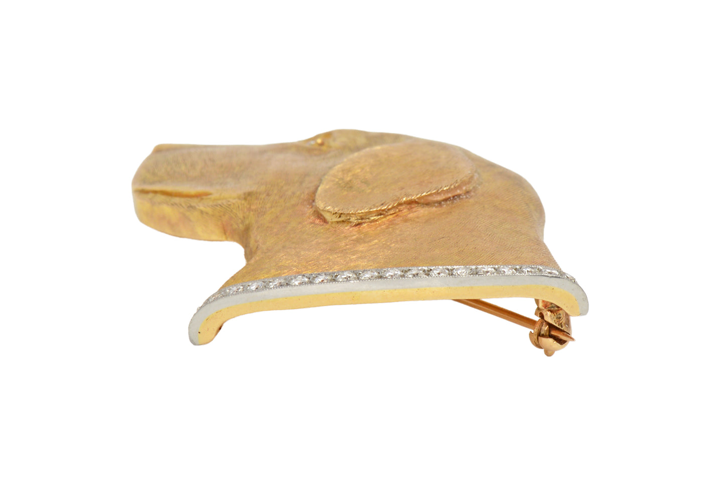J.E. Caldwell Signed Diamond Dog Brooch