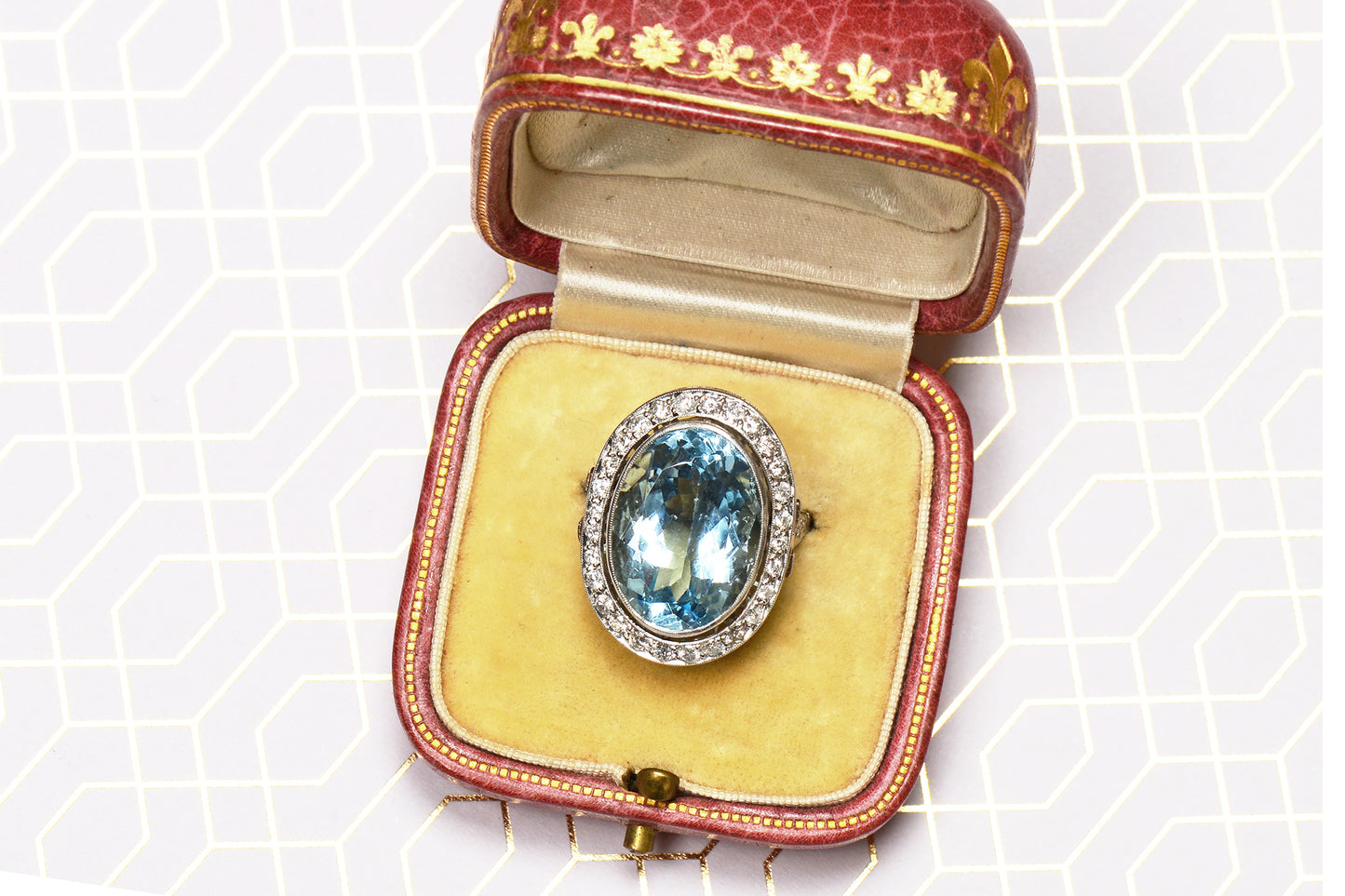 Blue Marvel - Oval Aquamarine Diamond Ring