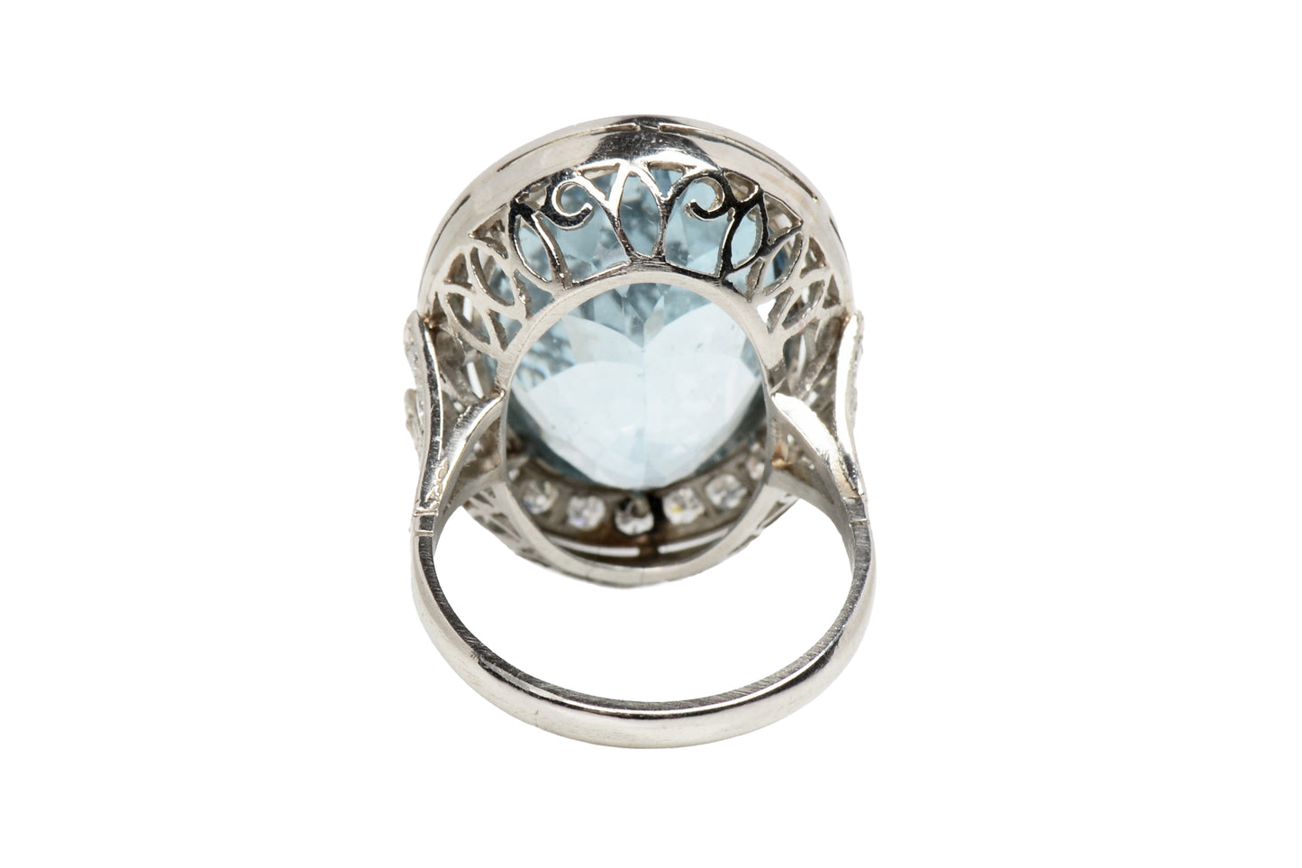 Blue Marvel - Oval Aquamarine Diamond Ring