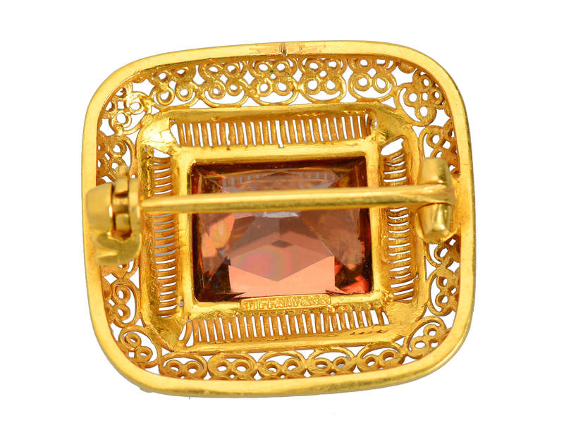 Louis Comfort Tiffany Antique Zircon Brooch