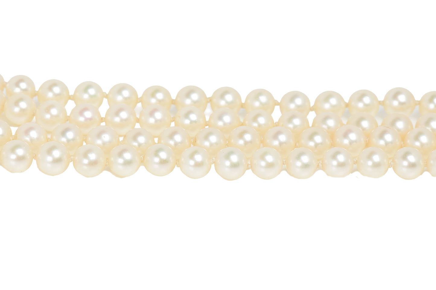 Mikimoto Double Strand of Cultured Akoya Pearls & Diamond Clasp