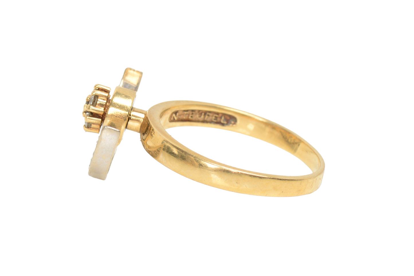 Vintage Teufel Motion Kinetic Moon & Star Ring