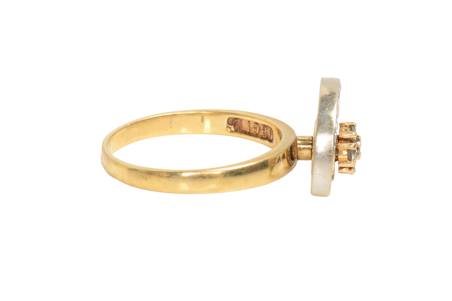 Vintage Teufel Motion Kinetic Moon & Star Ring