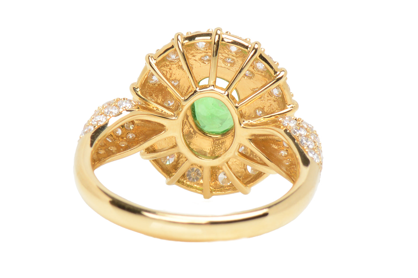 Enthralling Tsavorite Diamond Dinner Ring