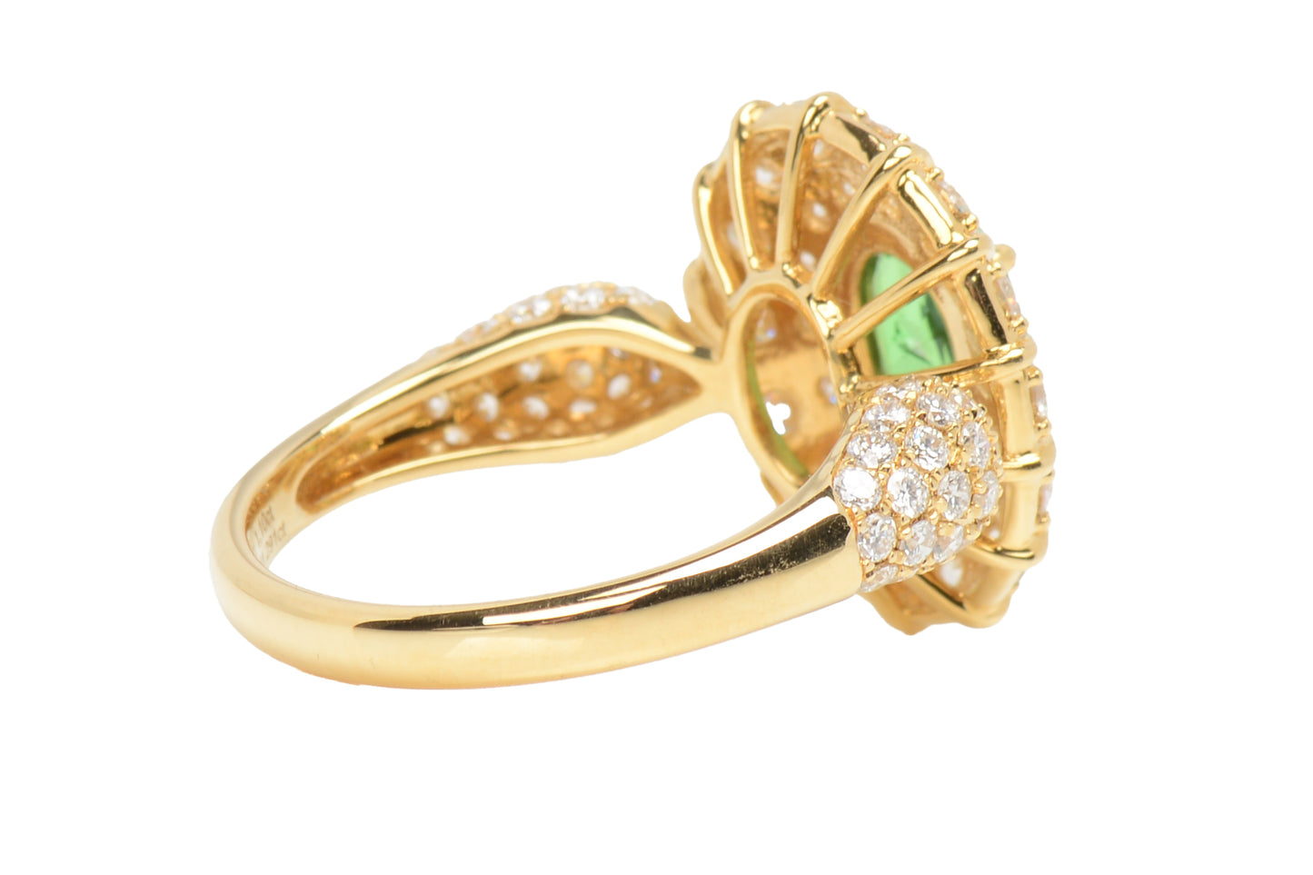 Enthralling Tsavorite Diamond Dinner Ring