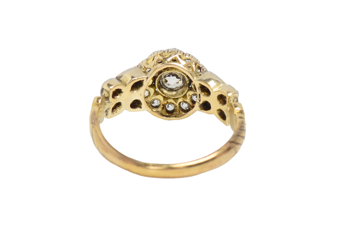Victorian Diamond Cluster Engagement Wedding Ring