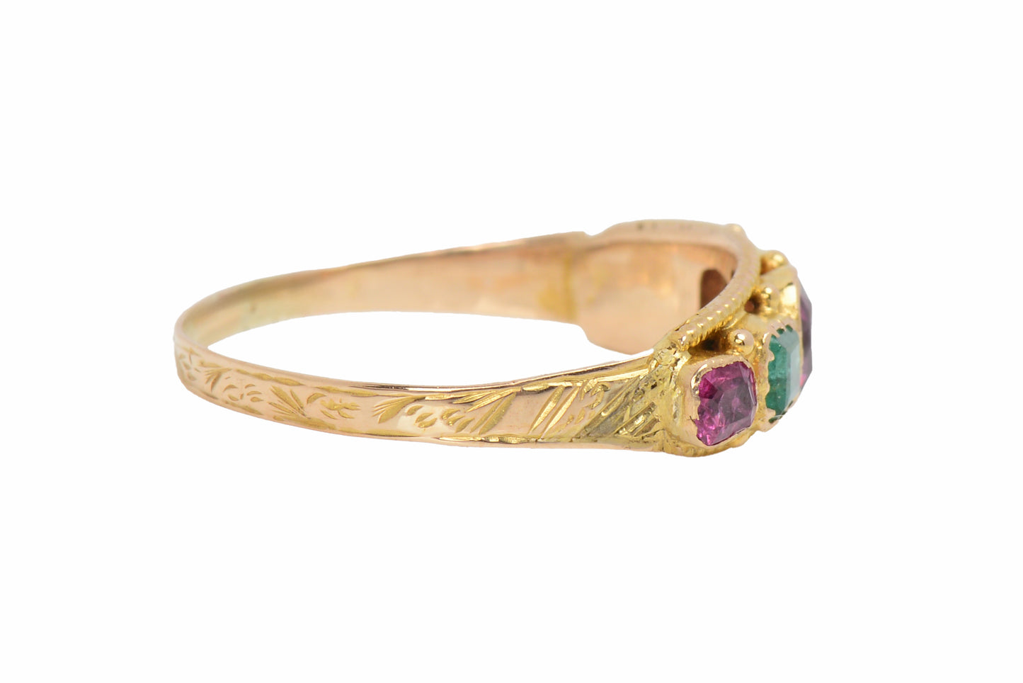 Victorian Antique Regard Acrostic Gemstone Ring