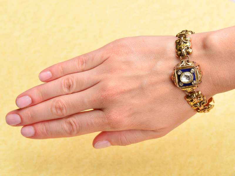 Rose Cut Diamond Austro-Hungarian Bracelet