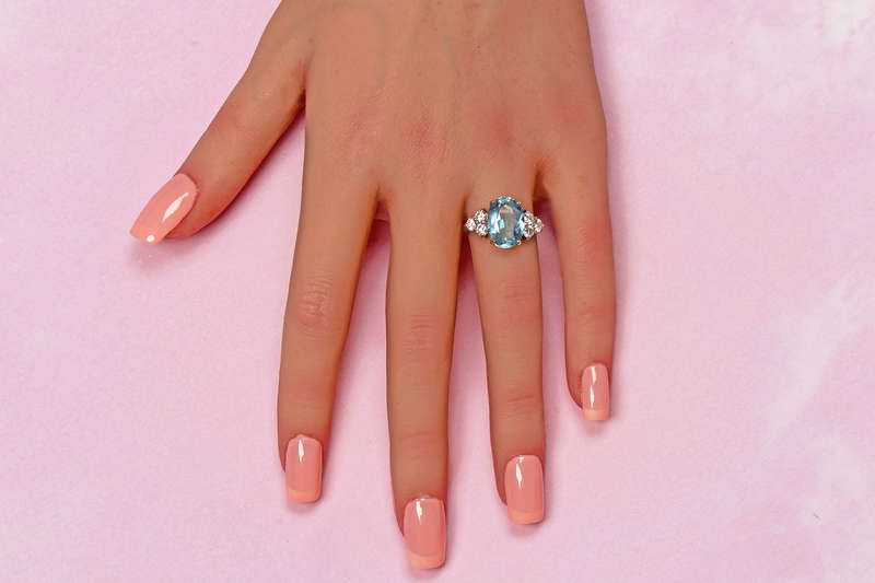 Sky Light - Aquamarine Diamond Ring