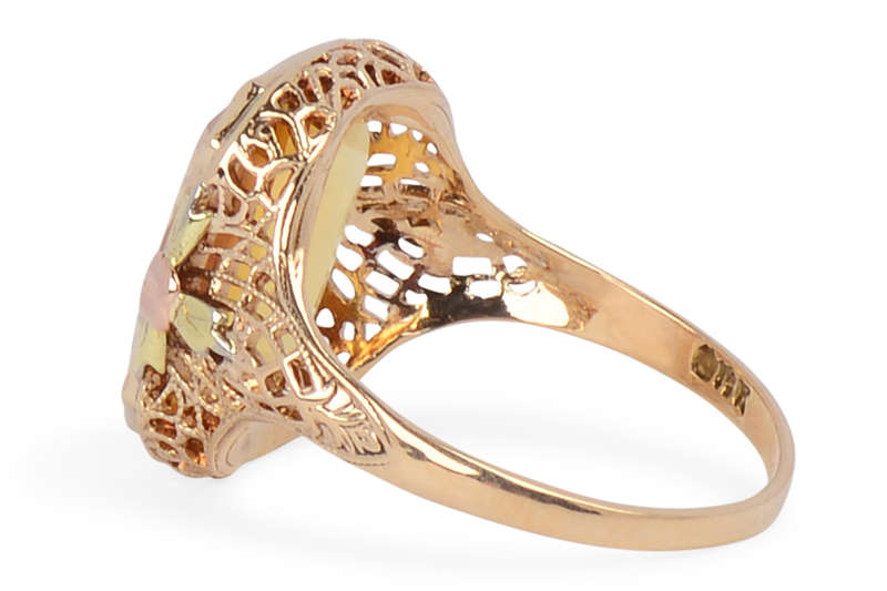 Light of Day - Citrine Filigree Vintage Ring